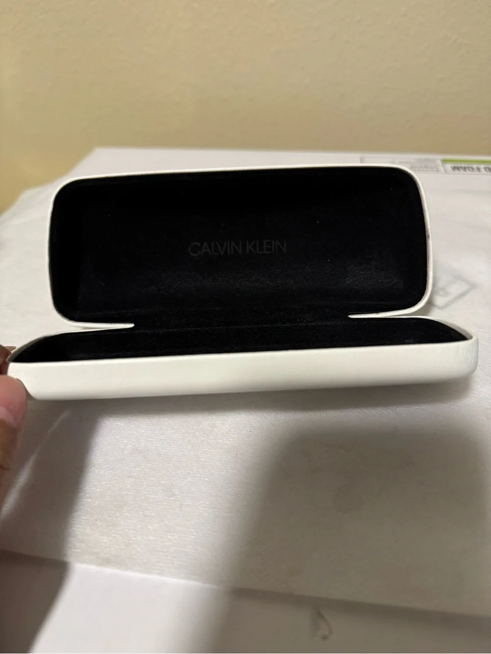 Calvin Klein White Hard Sunglasses Case